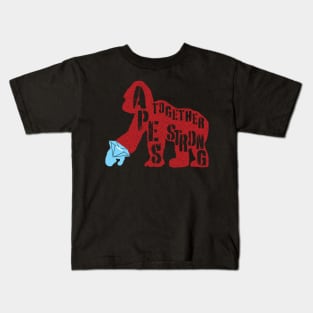 Diamond Hand Apes Together Strong Red Version Kids T-Shirt